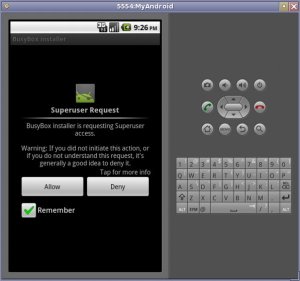 Android emulator with superuser